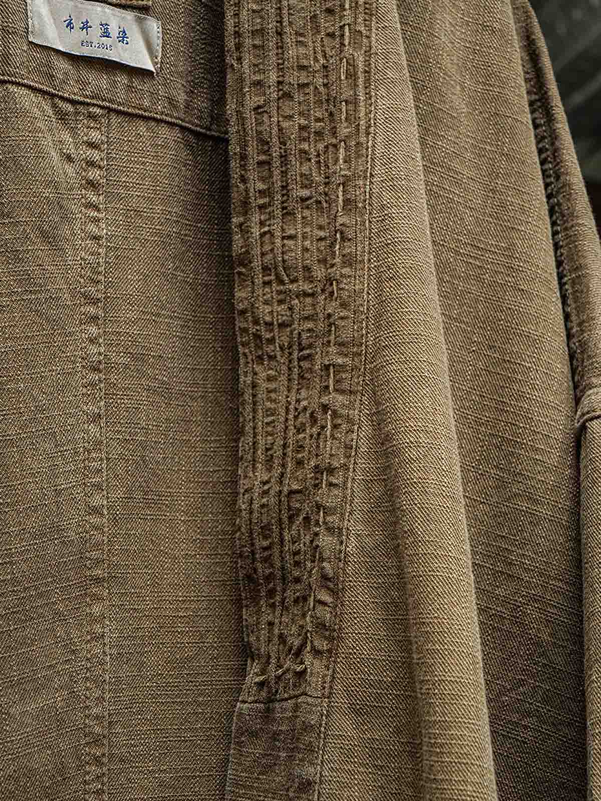 はんてんの前立て隠し紐と絞り染めの詳細図