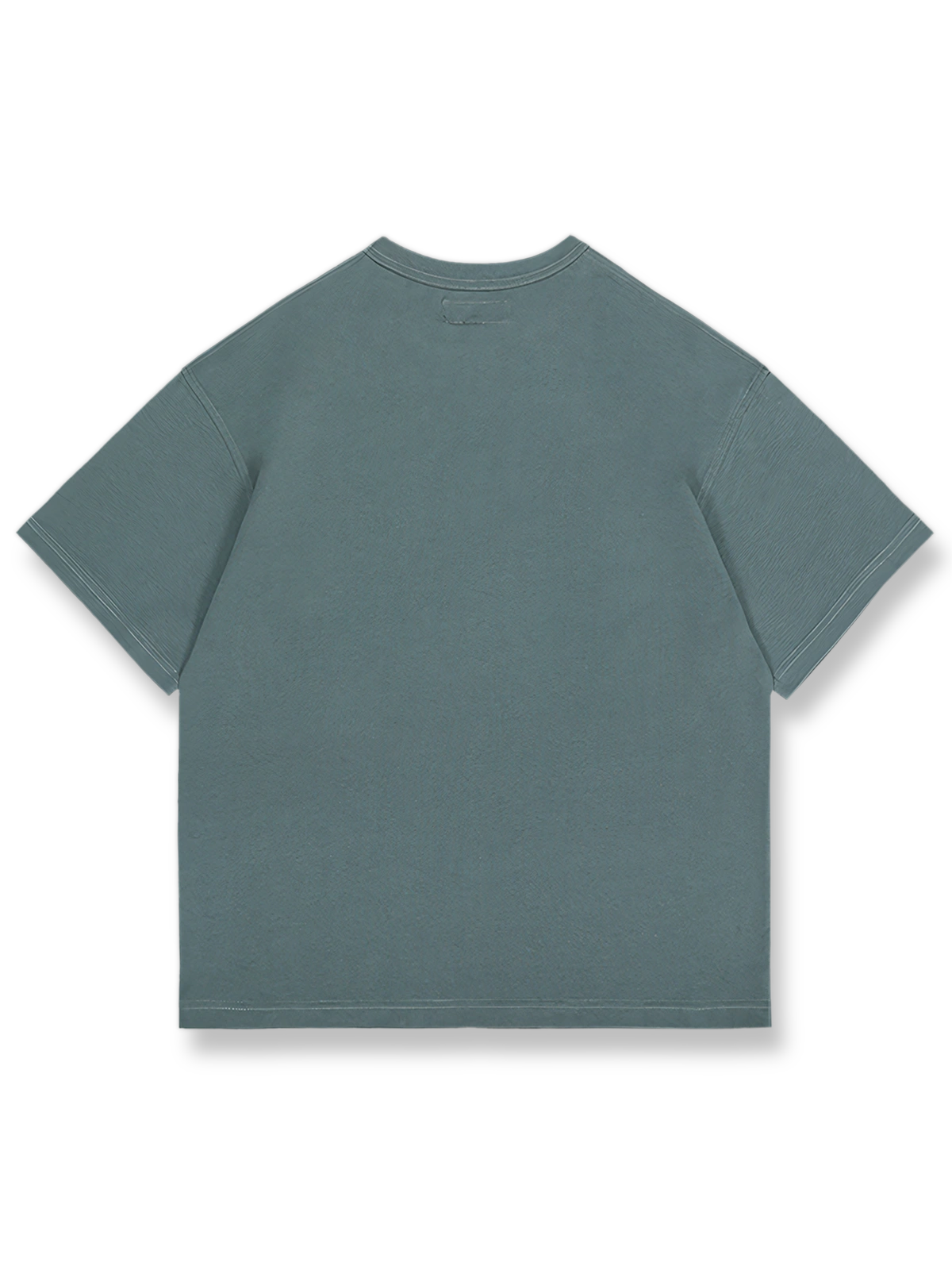 ビンテージプリント ドロップショルダー 半袖Tシャツのディテール、プリントと生地のテクスチャ