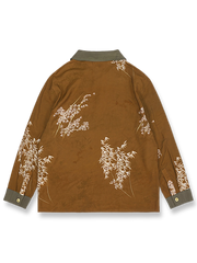 竹葉柄配色プルオーバー長袖シャツ全体像