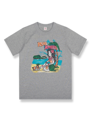 重厚なアメリカンヴィンテージハワイアンガール柄半袖Tシャツ全体像