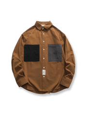 カラーブロックポケットワークシャツ