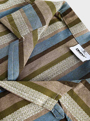 ストライプ カラー リラックス フィット 半袖シャツ