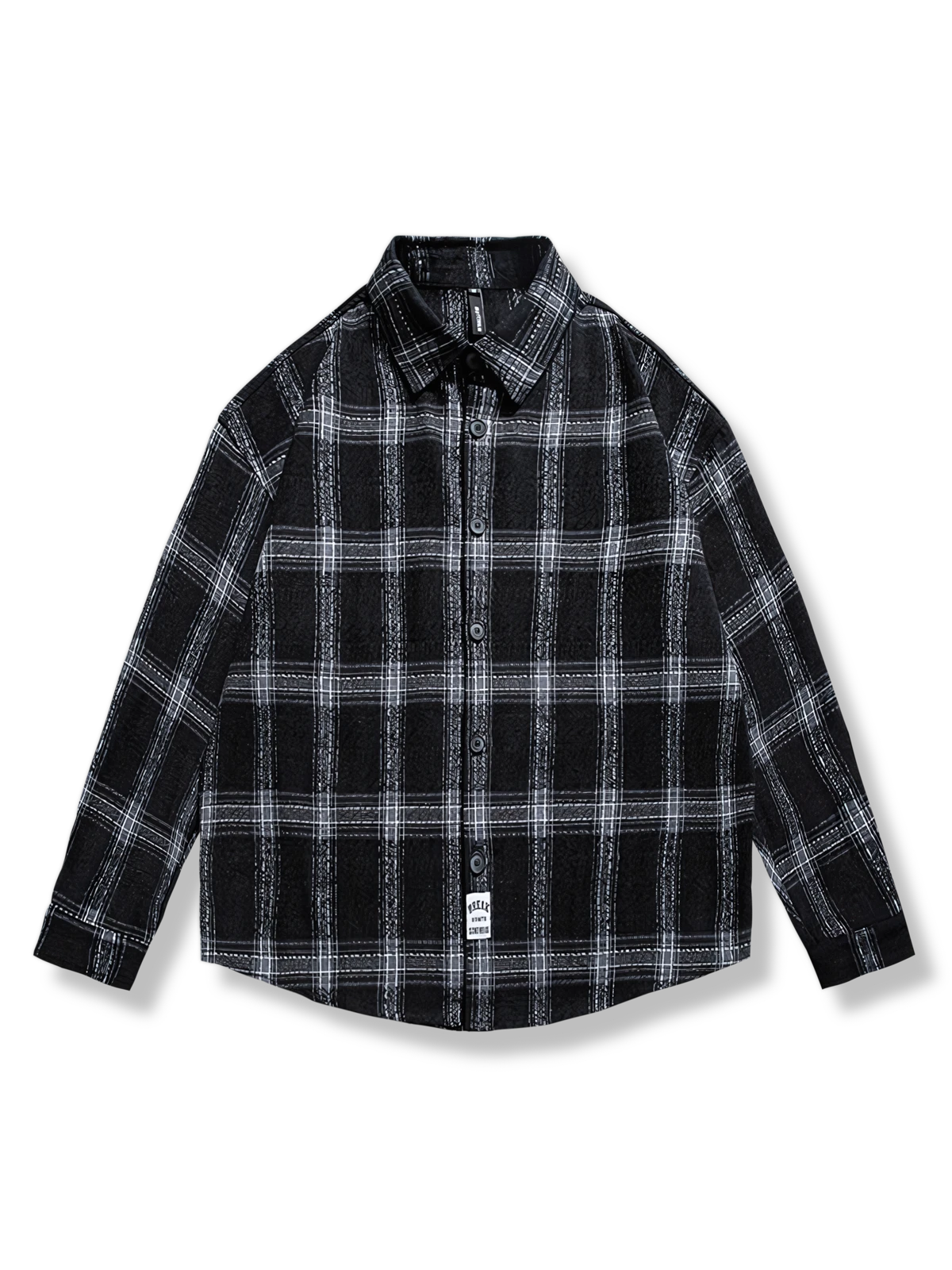 カジュアル長袖チェックシャツ