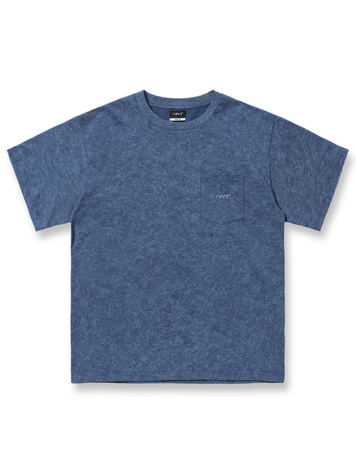 復古風バティック染め半袖Tシャツ正面図