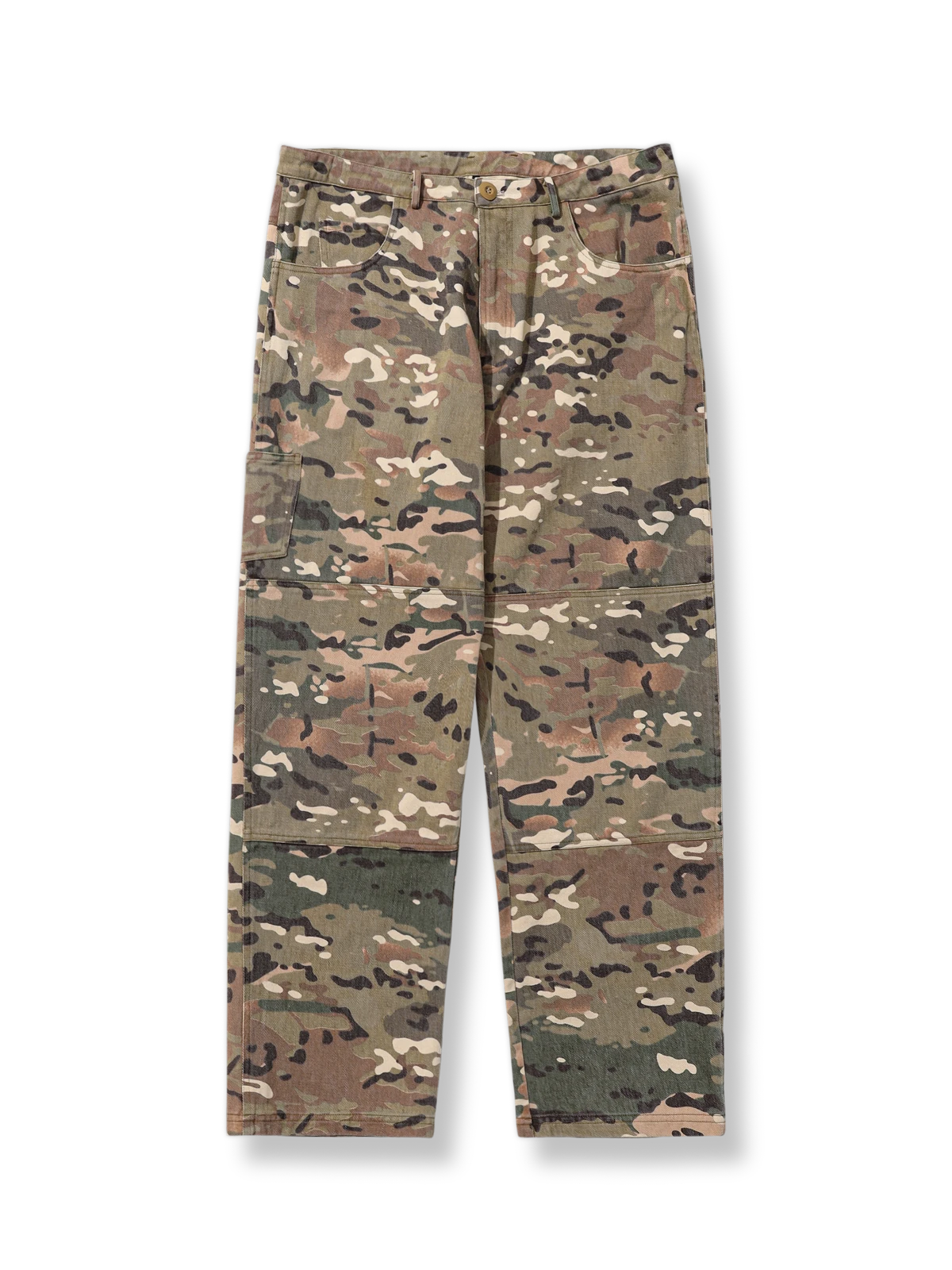 カモフラージュ エイジングコットン カーゴパンツ