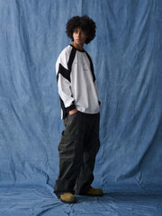 ポケット付き ストレートレッグワークパンツ