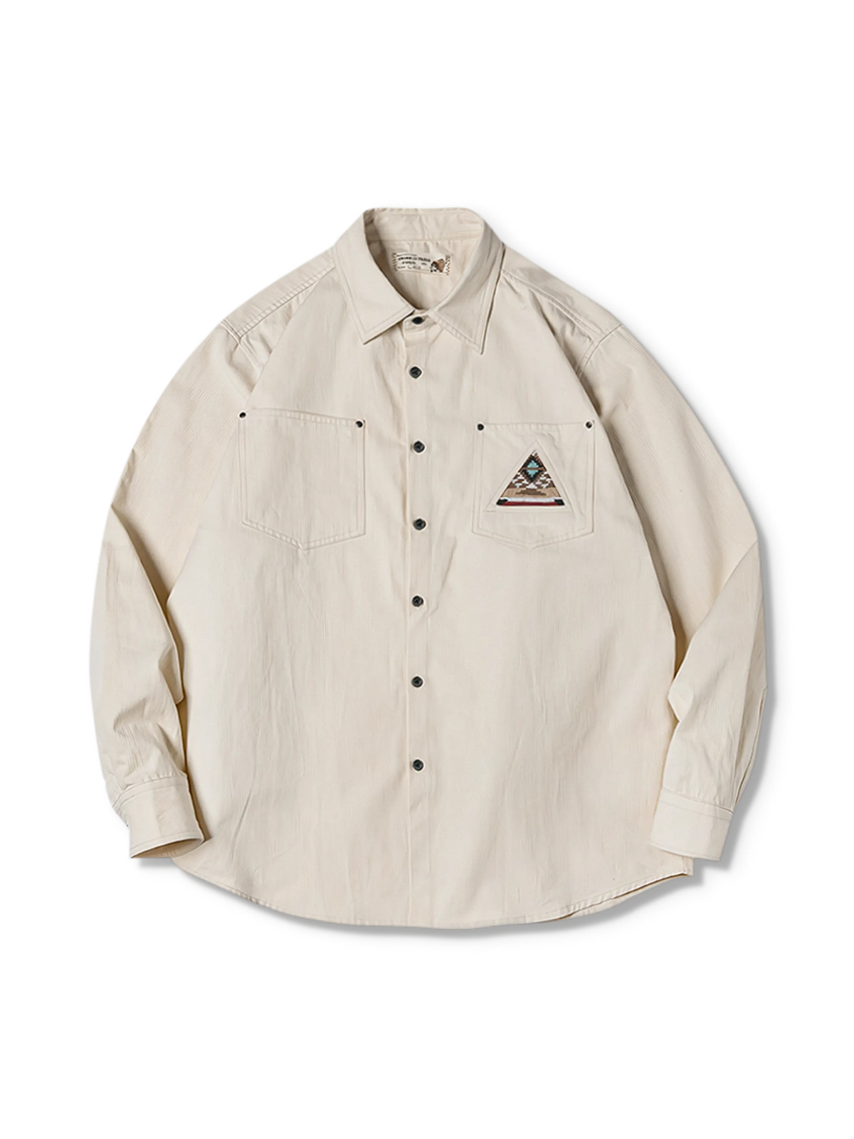 【再入荷】アメリカンインディアン×トーテム刺繍 レトロ長袖シャツ