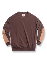 コントラストカラー フリースパッチワークスウェット