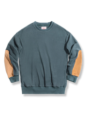 コントラストカラー フリースパッチワークスウェット