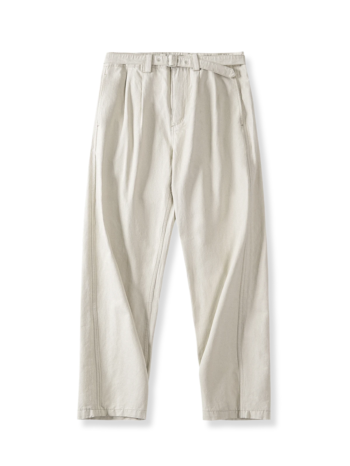 ダブルプリーツ コットン  スラックス