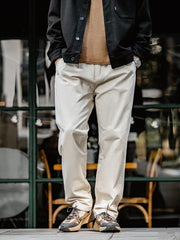 ダブルプリーツ コットン  スラックス