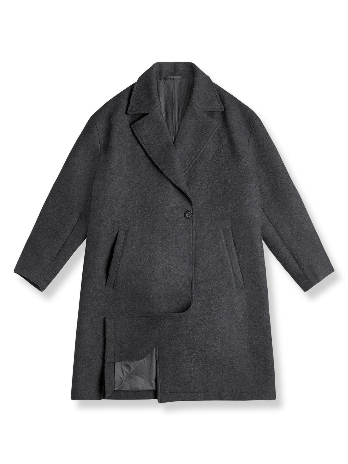 テーラードカラー ウール混 コート