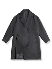 テーラードカラー ウール混 コート