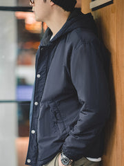 ネイビーフード付き 中綿ジャケット