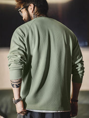 機能ポケットコンビ　配色切り替え長袖Tシャツ