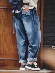 ヒゲ加工 ウォッシュ デニムパンツ