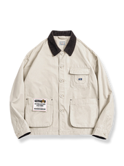 コーデュロイ襟付き ハンティングジャケット