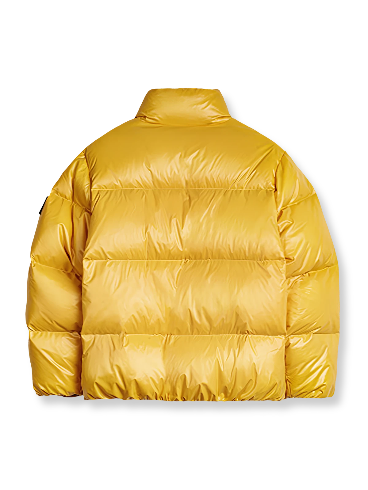 製品画像
鮮やかなイエローのハイカラー・ダウンジャケット、80年代のパニナーロスタイルを再現、撥水性4級のナイロン防水素材、クラシックなデザインと高襟が特徴のジャケット

詳細画像
六角形ジッパーチャームとインディアン柄刺繍ディテール、鮮やかなイエローが際立つデザイン、防水加工されたナイロン素材とレトロなディテールのクローズアップ