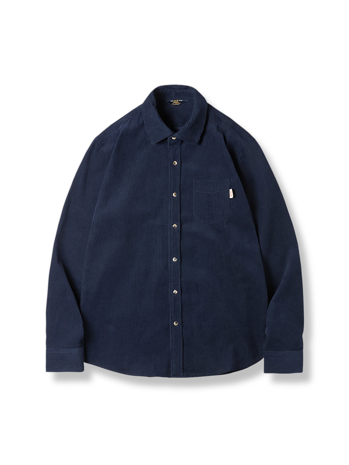 コーデュロイミリタリーグリーン長袖シャツ