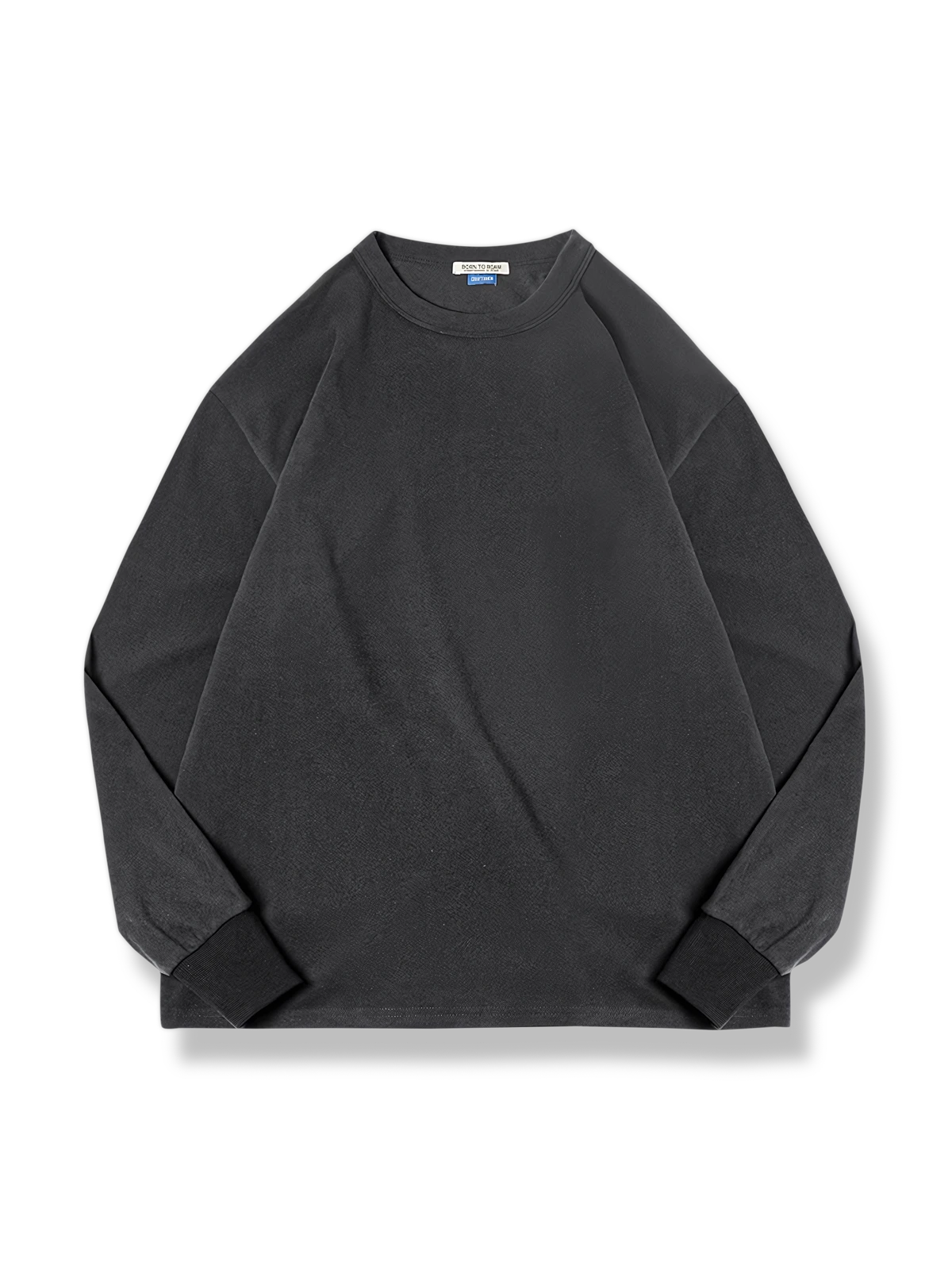 3色 コントラスト フリース長袖Tシャツ