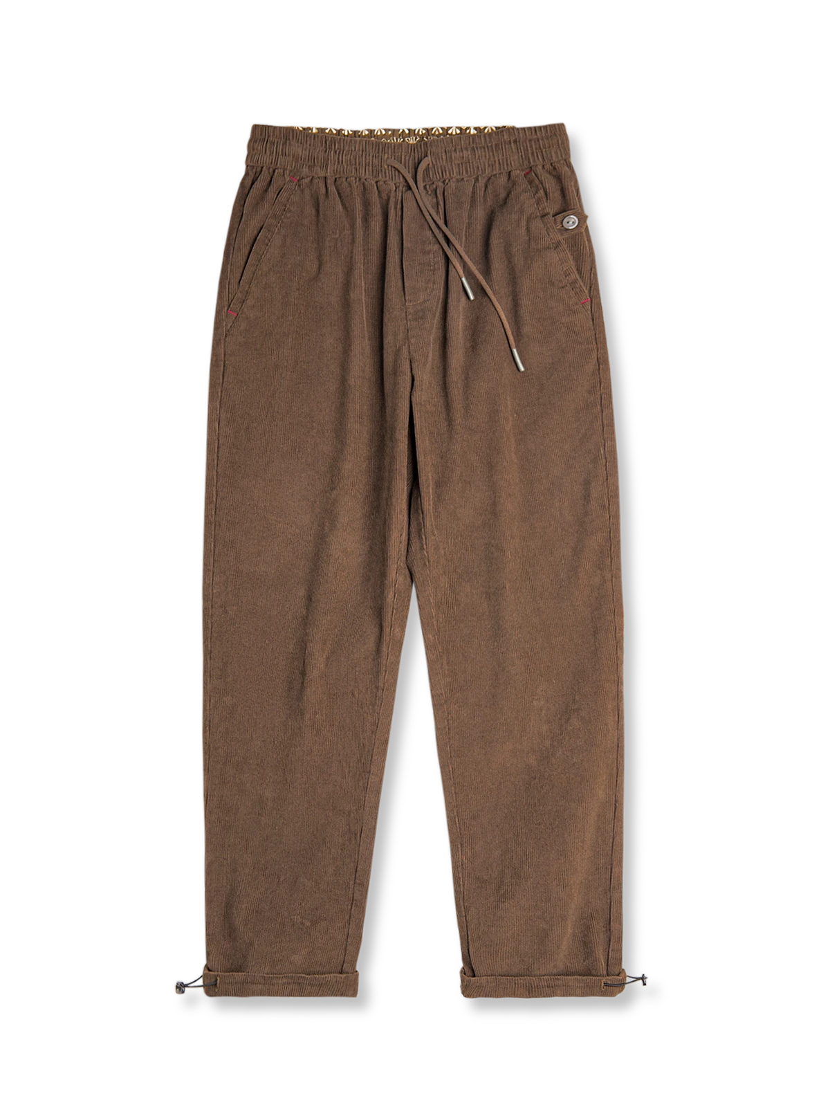 裏花柄 コーデュロイ スラックス