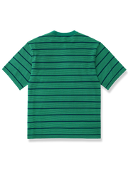 横縦 ストライプ柄 半袖Tシャツ