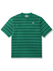 横縦 ストライプ柄 半袖Tシャツ