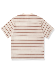 横縦 ストライプ柄 半袖Tシャツ