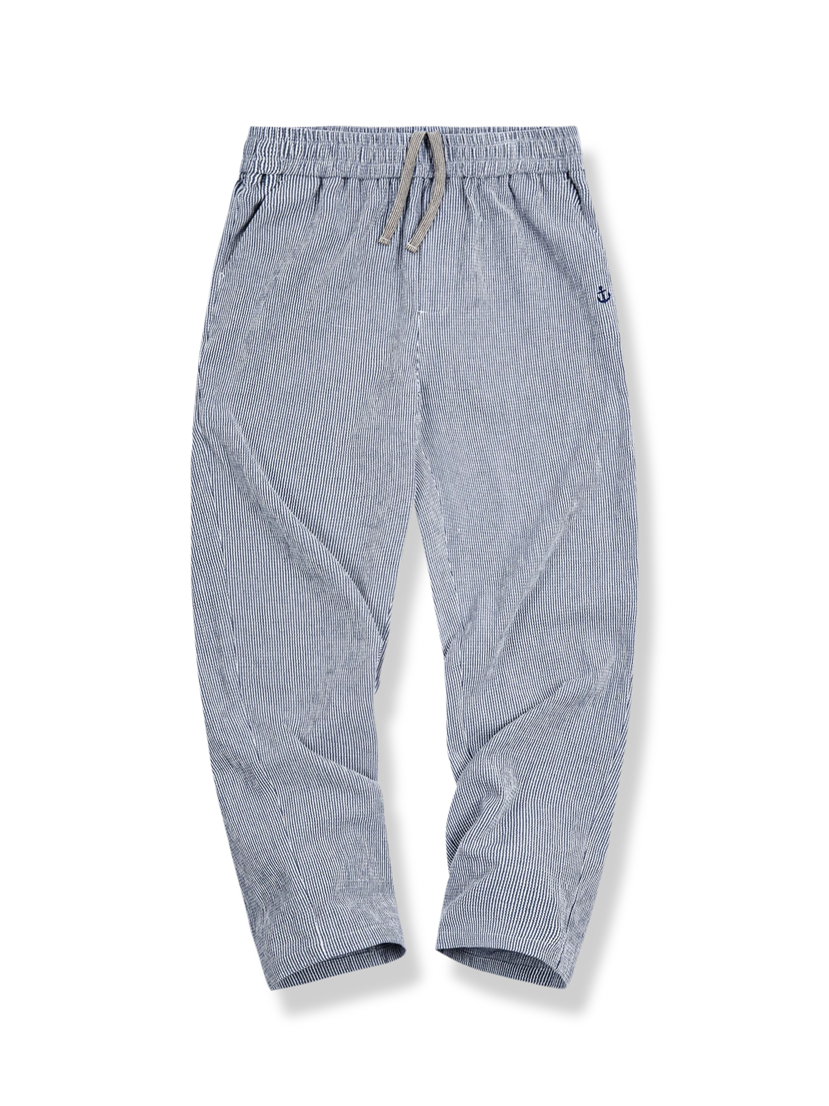 グレーブルーストライプスラックス