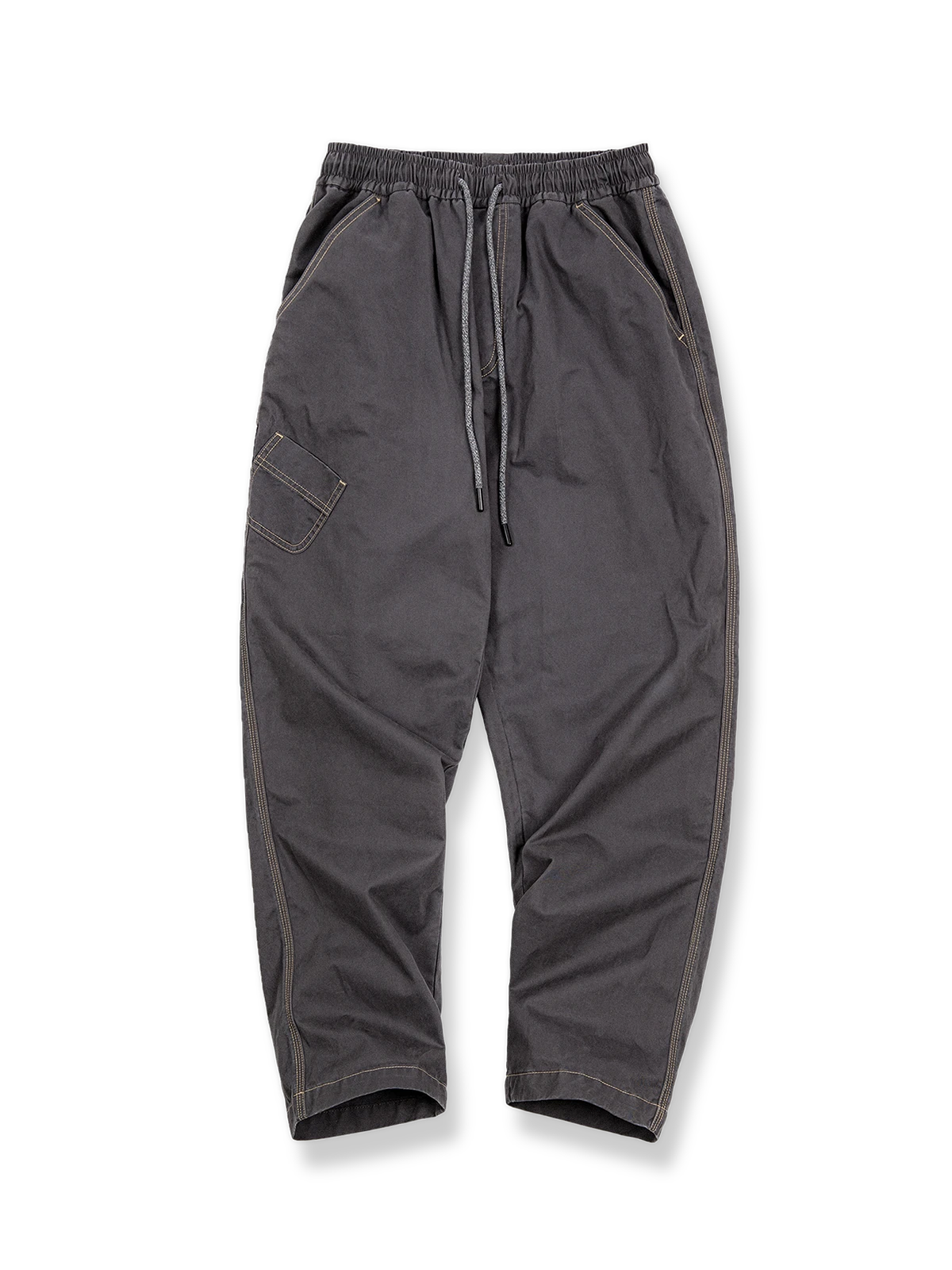 ウォッシュグレー スリムワークパンツ