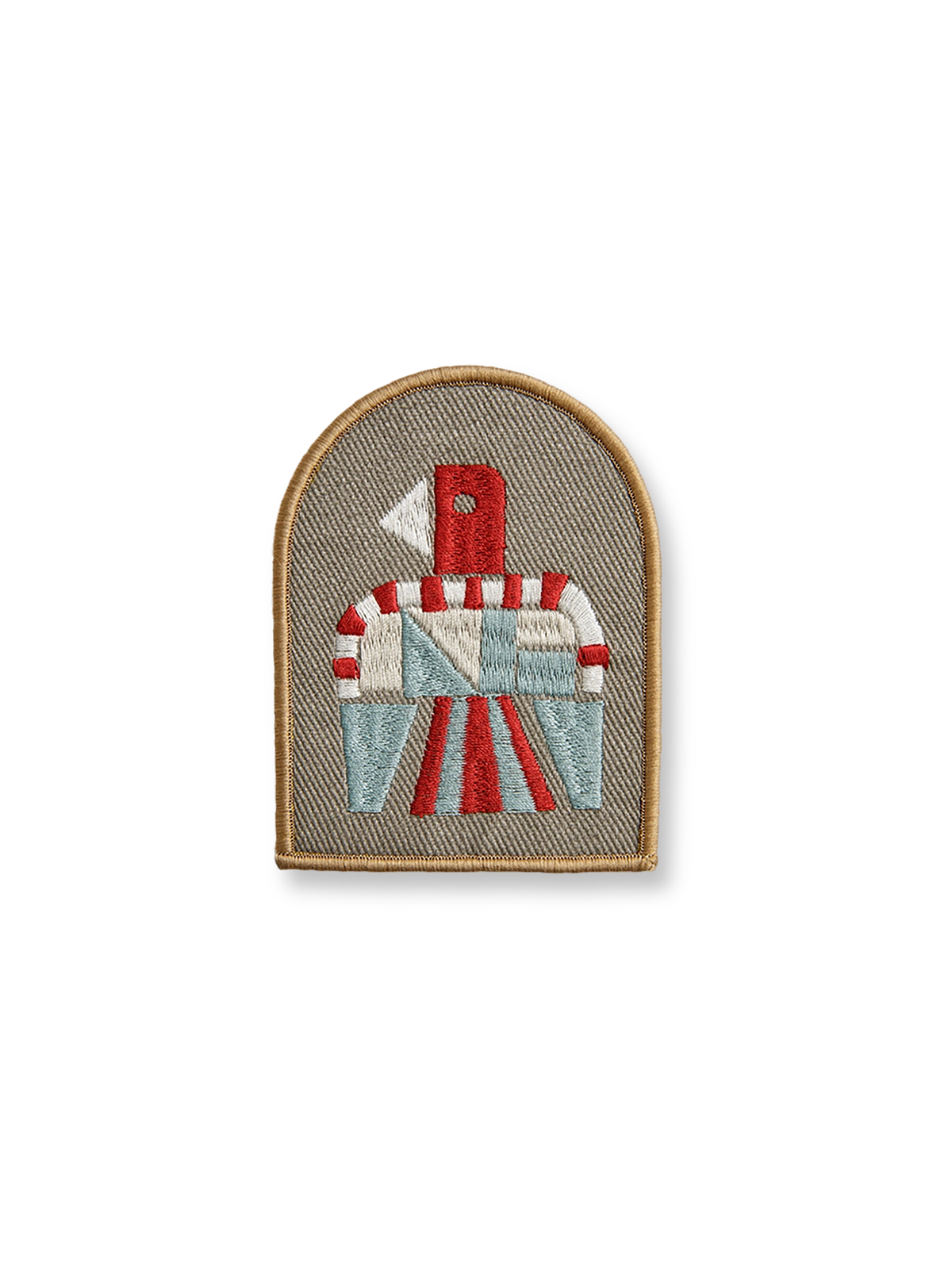 詳細画像：ベルクロの刺繍と洗い加工ディテール図