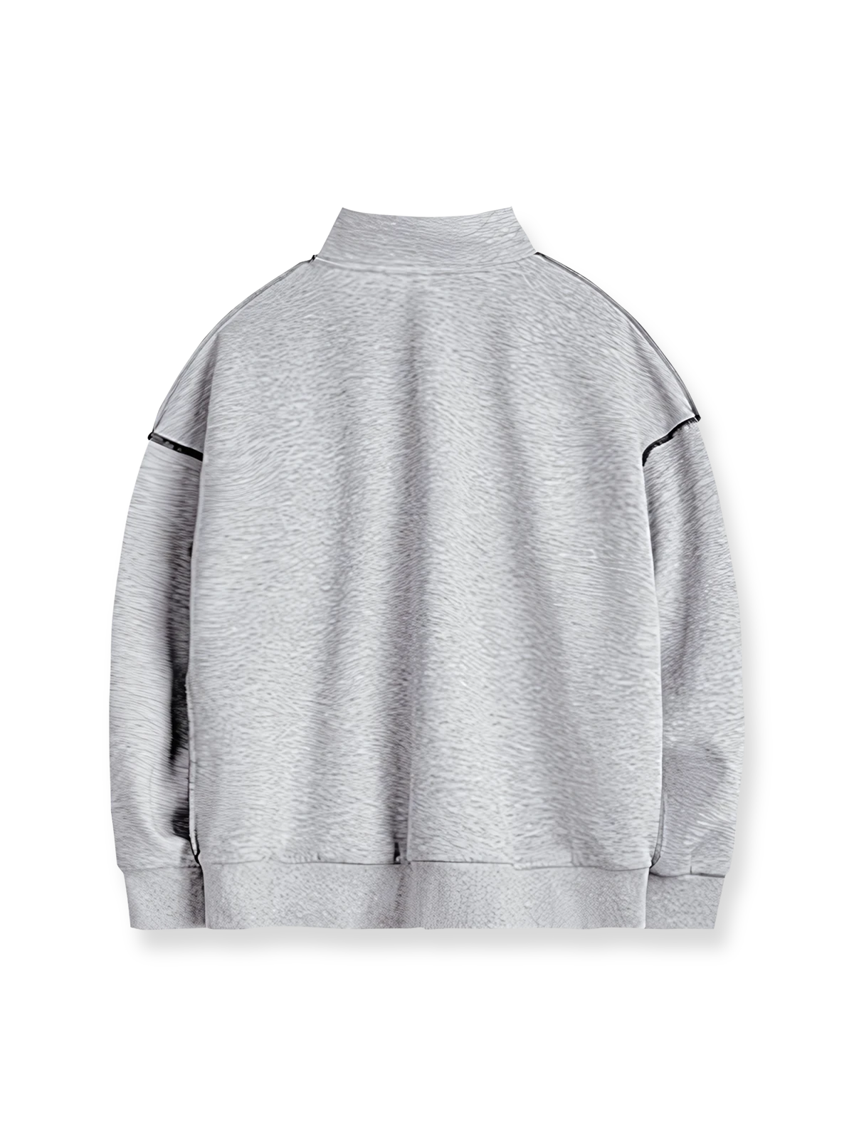 製品画像
「ハーフジップ スタンドカラーデザインと霜降り模様の中空構造素材を使用したスウェット。コントラストカラーのパイピングと立体的なシルエットが特徴の秋冬向け多機能スウェットの全体展示図」

詳細画像
「ハーフジップ スタンドカラー スウェットのディテールクローズアップ。コントラストパイピング仕上げと刺繍されたオールモチーフがアクセントになった霜降り模様の中空構造素材の特徴を強調」