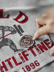 ワールドパワーリフティング 猿＆バーベル プリントTシャツ