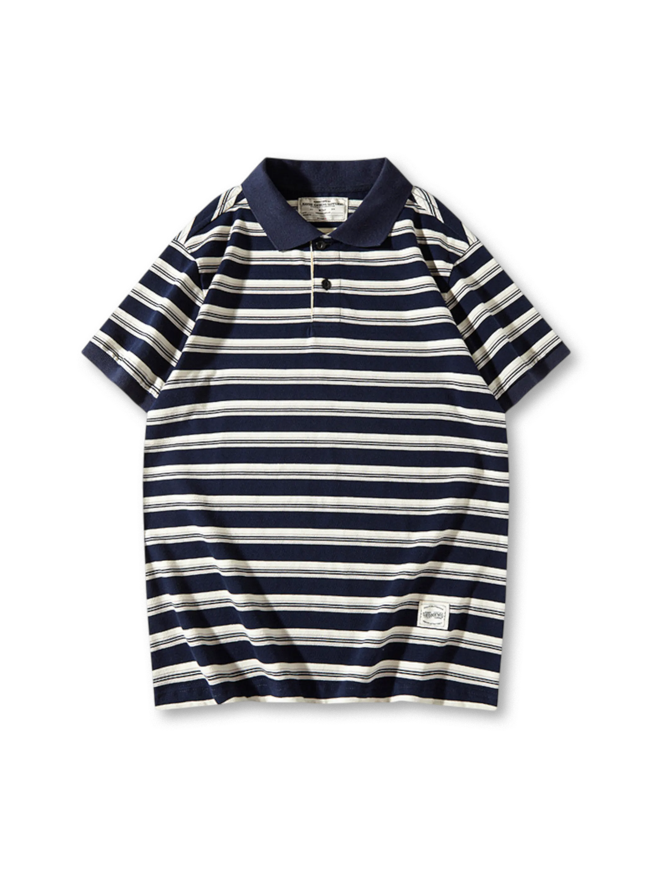 4色展開の245gヘビーウェイトボーダーポロシャツ