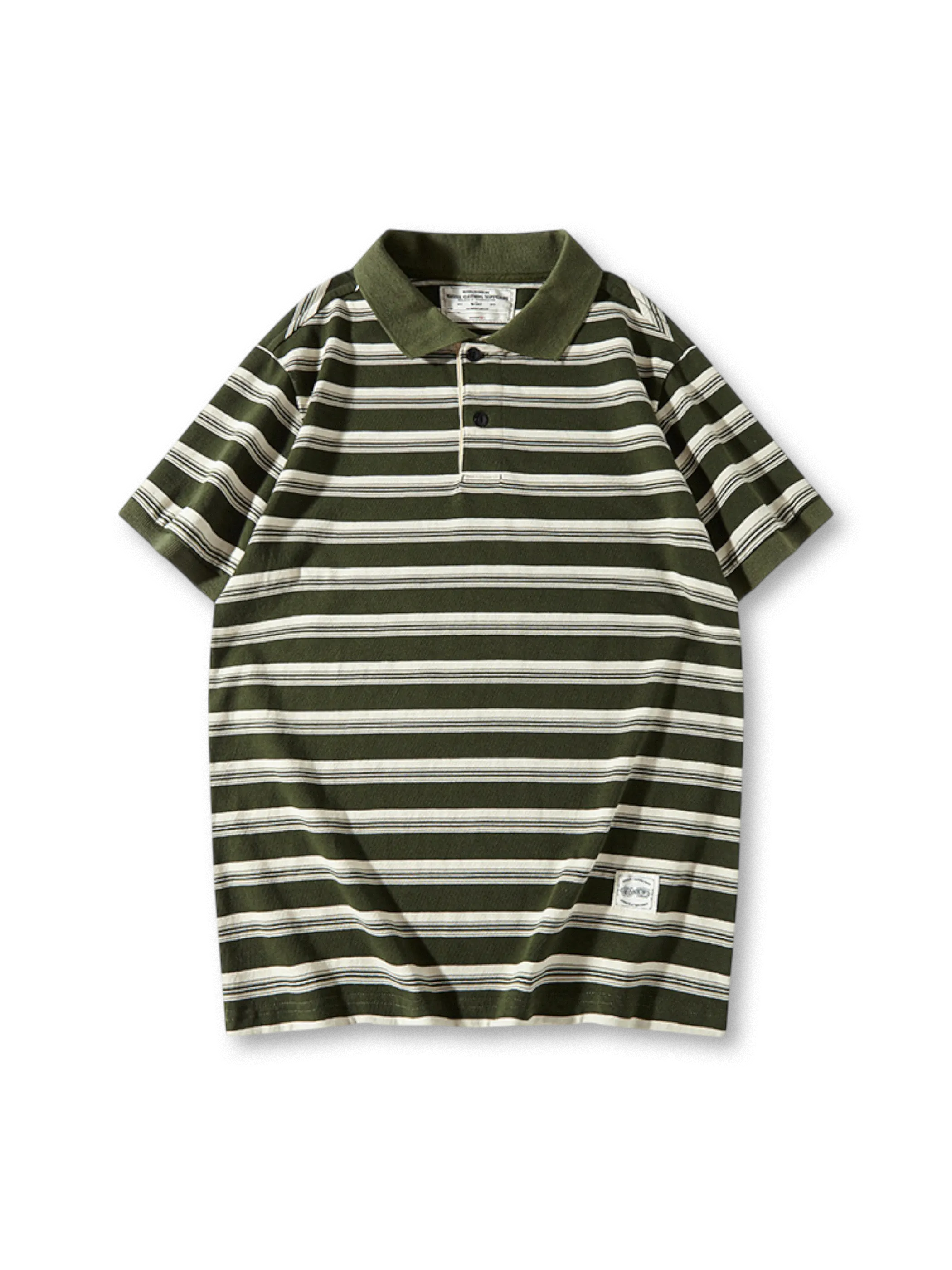 4色展開の245gヘビーウェイトボーダーポロシャツ