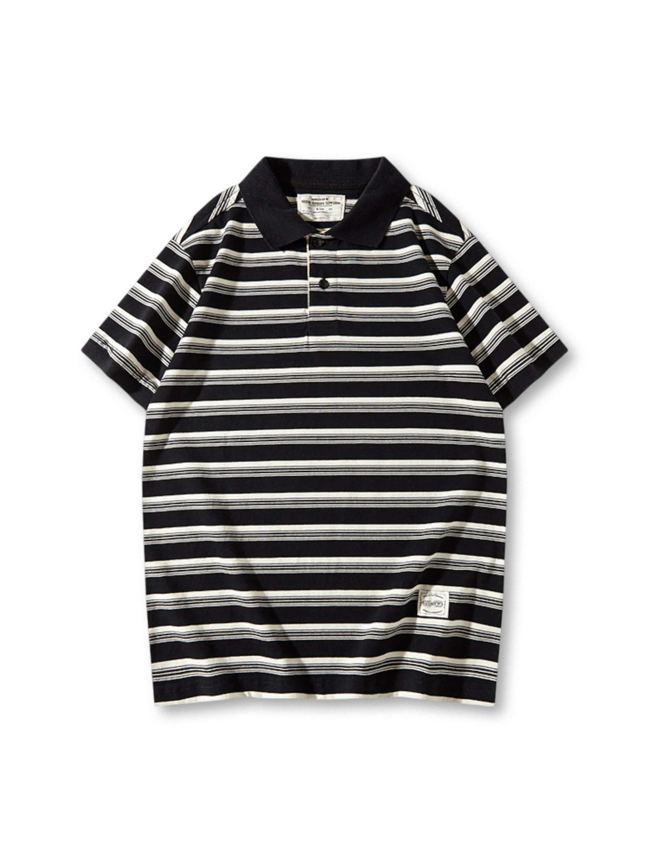 4色展開の245gヘビーウェイトボーダーポロシャツ