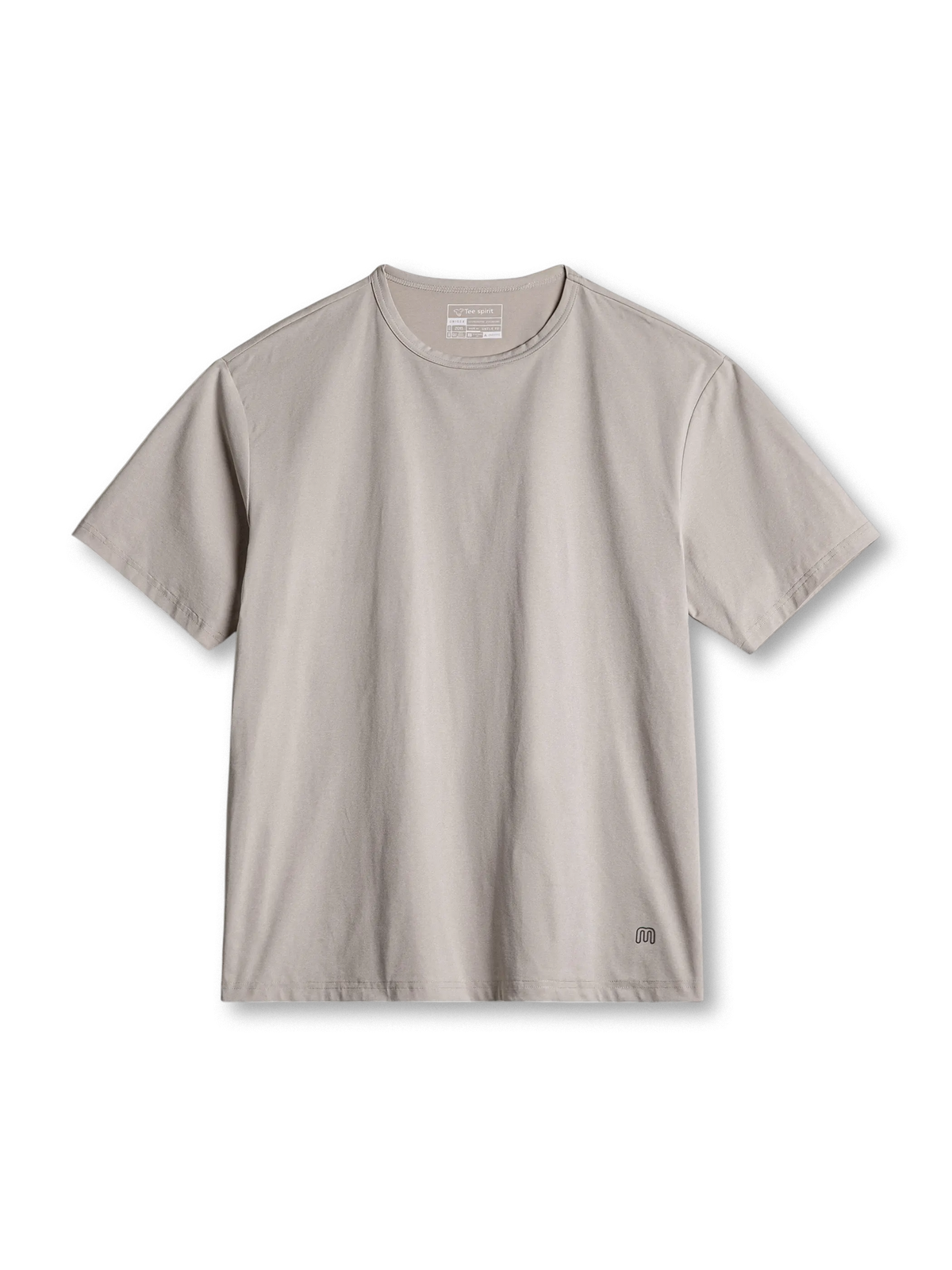 紫色クルーネック半袖Tシャツ全体像