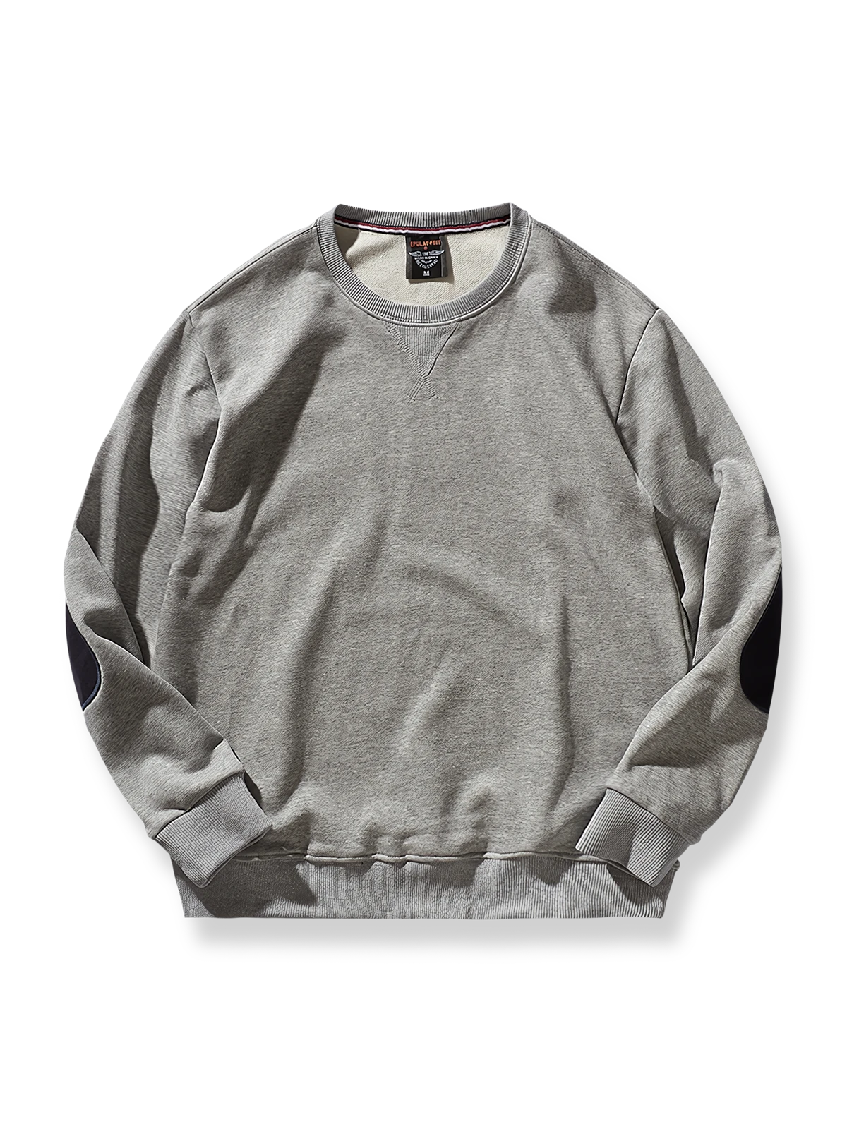 エルボーパッチ付きスウェット