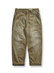 破れパッチワークカーゴパンツ