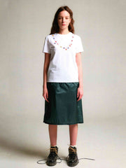 フラワーバッドネックレスTシャツ