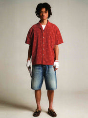 ドット加工コーデュロイシャツ