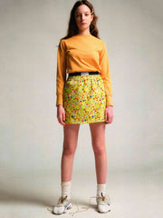 レトロプリント速乾アウトドアスカートパンツ