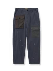 レトロ 人字柄 パッチワーク スラックス