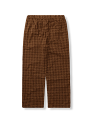 レトロ チェック柄 ゴム付き スラックス