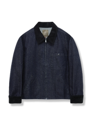 ショート丈 コーデュロイ襟 2色入り ワークジャケット