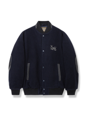 ウール混 ツイードベースボールジャケット