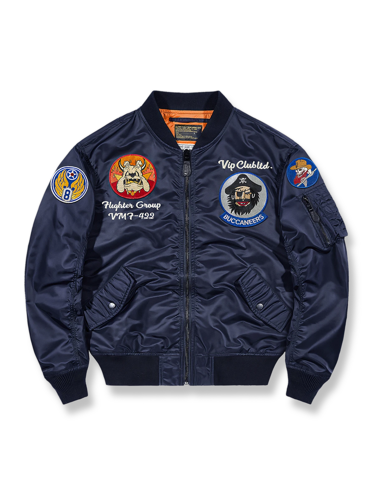 アメリカ空軍戦闘飛行隊 刺繍入り  MA-1 ジャケット