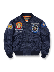 アメリカ空軍戦闘飛行隊 刺繍入り  MA-1 ジャケット