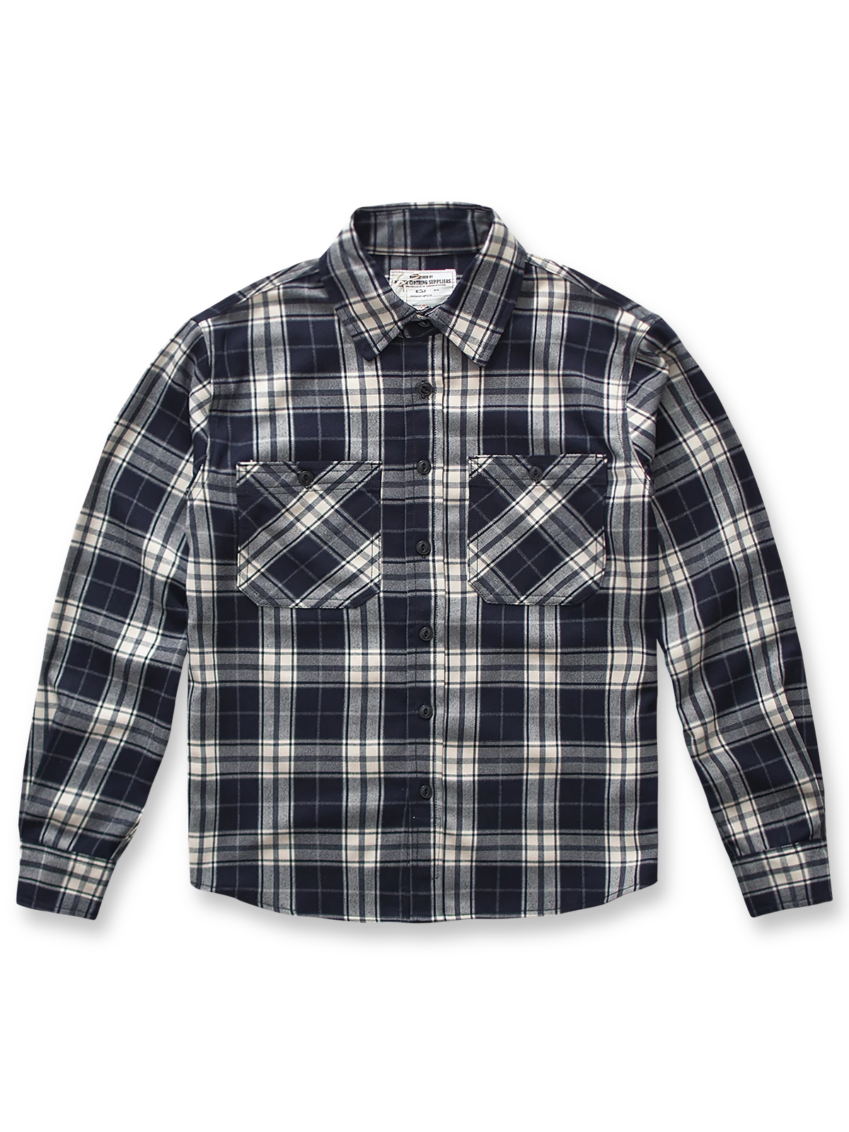 製品画像
「ヴィンテージ加工を施したチェック柄厚手シャツ全体のイメージ。クラシックなアメカジデザインと300gのTR混紡生地が特徴で、5色展開の豊富な選択肢を提供。」

詳細画像
「ツーポケットディテールとヴィンテージ加工チェック柄が施されたTR混紡生地のクローズアップ。滑らかな触感とフランネルのような暖かさを備えた300gの厚手素材。」
