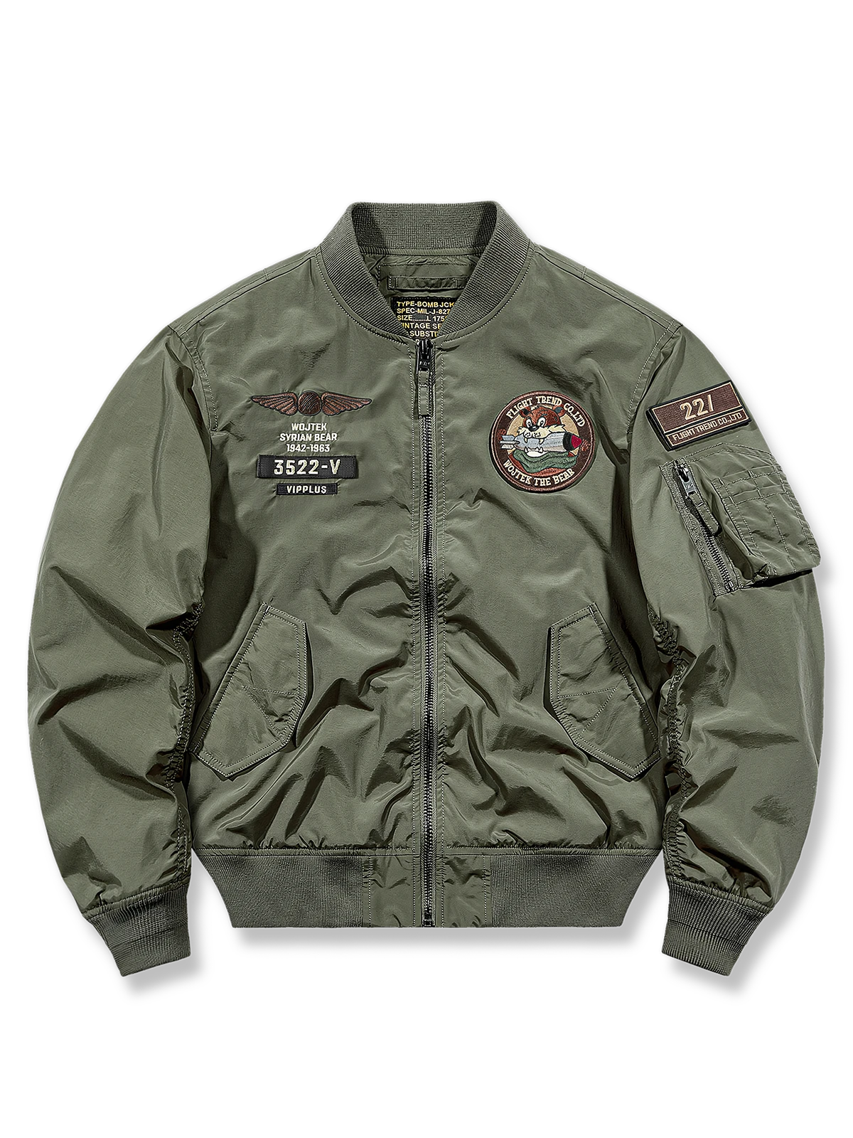 Voytek マジックテープMA-1フライトジャケット